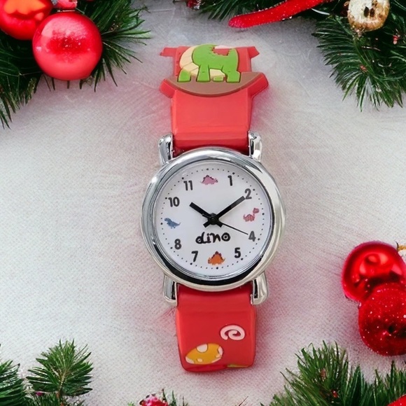 Watch Dinosaur Dino Youth Quartz Silicone Colorful Buckle Band Analog - Picture 16 of 16